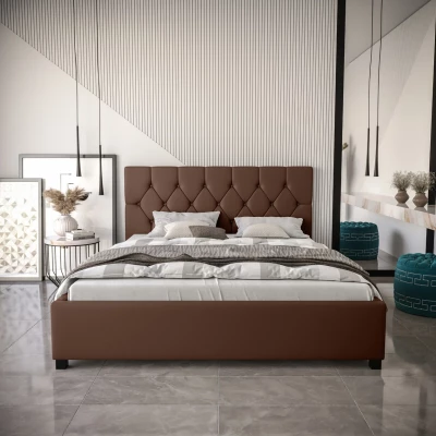 Jednolôžková čalúnená posteľ 90x200 NARINE - hnedá