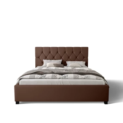 Jednolôžková čalúnená posteľ 120x200 NARINE - hnedá
