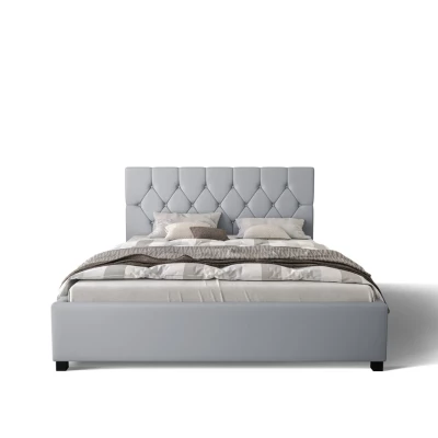 Jednolôžková posteľ 120x200 NARINE 2 s úložným priestorom - šedá