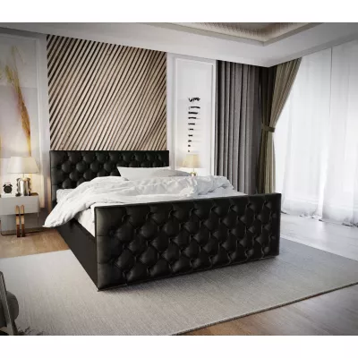 Elegantná čalúnená posteľ 120x200 ROSEMARIE 1 s úložným priestorom - tmavo šedá