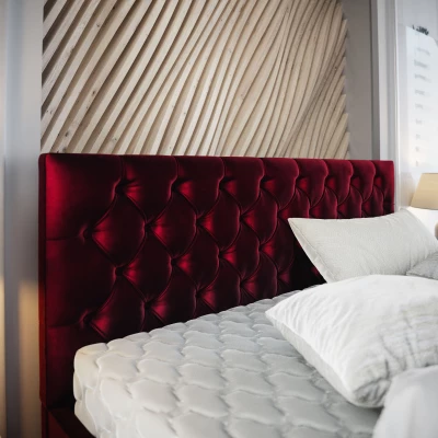 Elegantná čalúnená posteľ 160x200 ROSEMARIE 1 s úložným priestorom - tmavo šedá