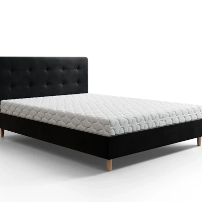 Čalúnená jednolôžková posteľ 90x200 NOOR - čierna