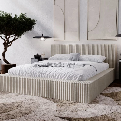 Manželská čalúnená posteľ 160x200 SIDONIA - béžová