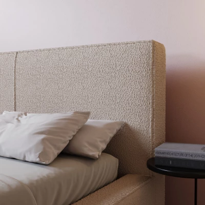 Jednoduchá čalúnená posteľ 120x200 NIDIA - béžová Jednoduchá čalúnená posteľ 120x200 NIDIA - béžová