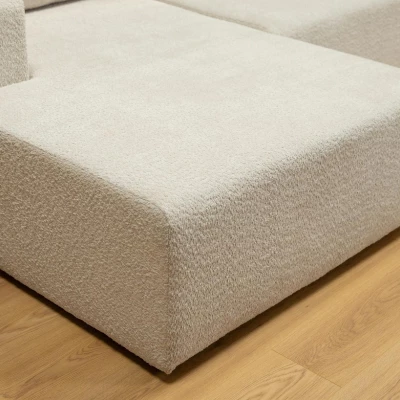 Rohová rozkladacia sedačka ILUDIA - strieborná, pravý roh