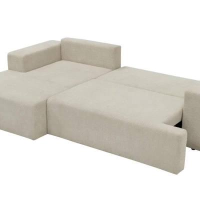 Rohová rozkladacia sedačka ILUDIA - žltá, ľavý roh