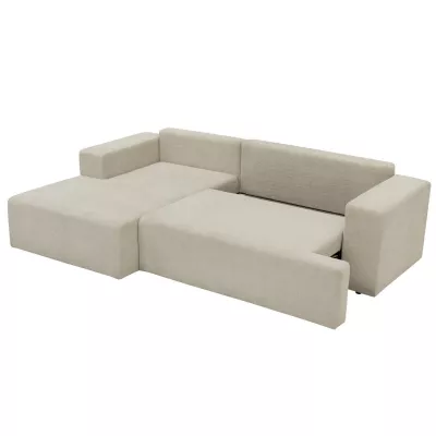 Rohová rozkladacia sedačka ILUDIA - ružová, pravý roh