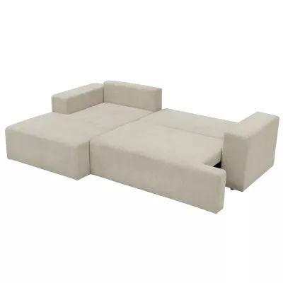 Rohová rozkladacia sedačka ILUDIA - ružová, ľavý roh