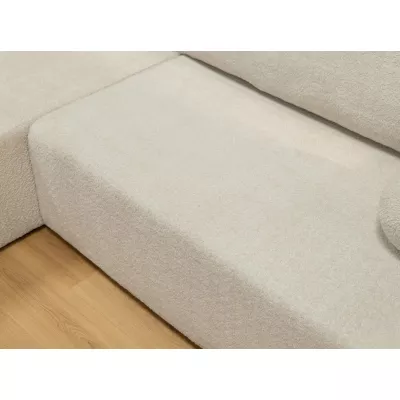 Rohová rozkladacia sedačka ILUDIA - žltá, pravý roh