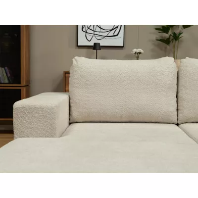 Rohová rozkladacia sedačka ILUDIA - žltá, pravý roh