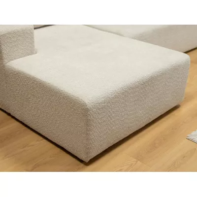 Rohová rozkladacia sedačka ILUDIA - ružová, ľavý roh