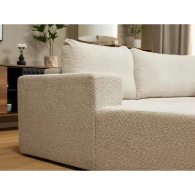 Rohová rozkladacia sedačka ILUDIA - ružová, ľavý roh