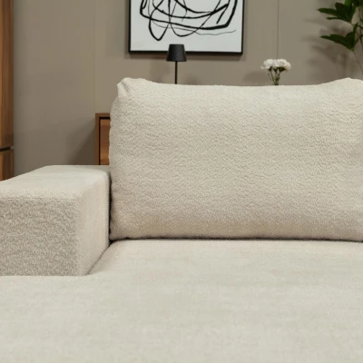 Rohová rozkladacia sedačka ILUDIA - žltá, ľavý roh