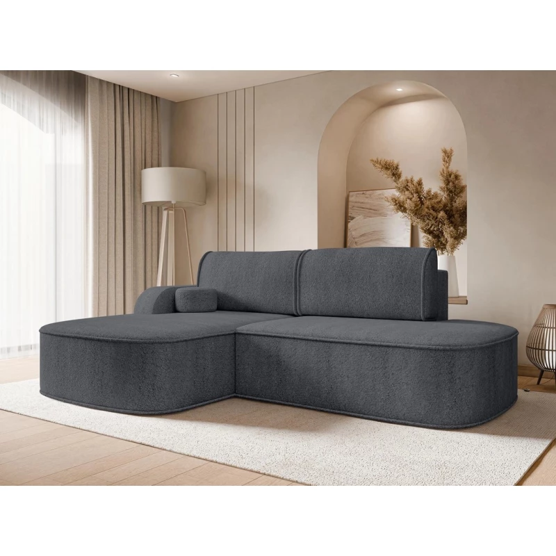 Rohová sedacia súprava FESTIA - antracitová, ľavý roh