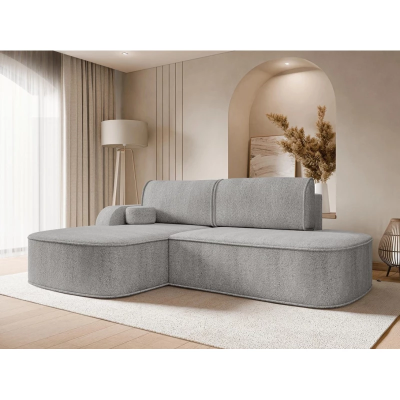 Rohová sedacia súprava FESTIA - šedá, ľavý roh