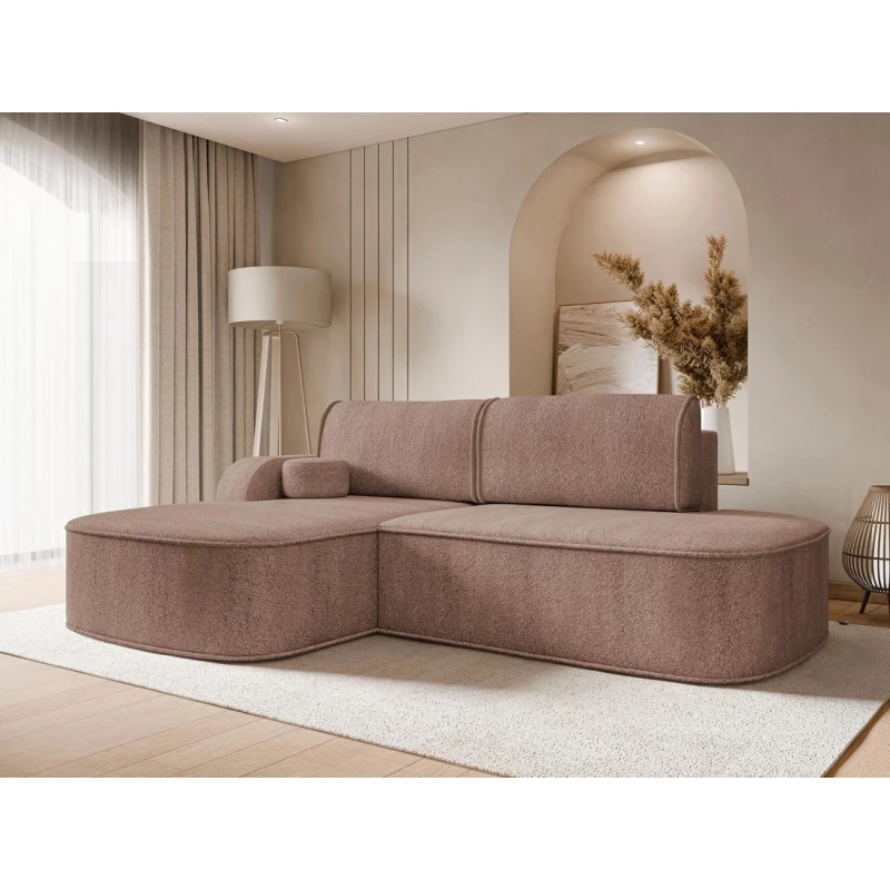 Rohová sedacia súprava FESTIA - hnedá, ľavý roh