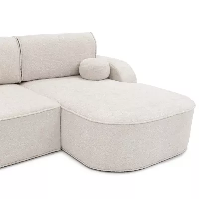 Rohová sedacia súprava FESTIA - tmavá ecru, ľavý roh