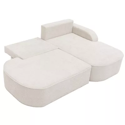 Rohová sedacia súprava FESTIA - hnedá, ľavý roh