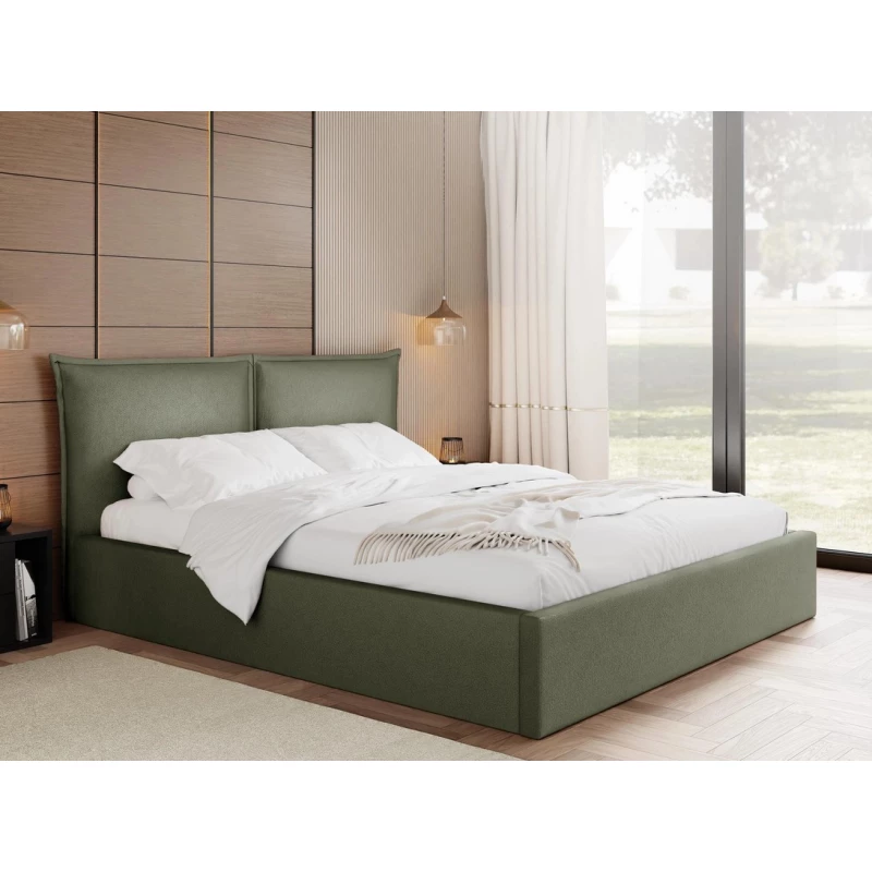 Čalúnená dvojlôžková posteľ 140x200 JOESON - khaki