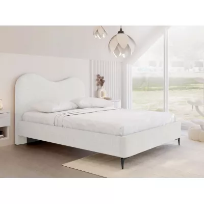 Čalúnená manželská posteľ 140x200 LUCIAMA - svetlá béžová