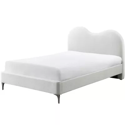 Čalúnená manželská posteľ 140x200 LUCIAMA - svetlá béžová