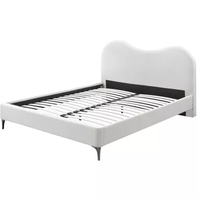 Čalúnená manželská posteľ 140x200 LUCIAMA - svetlá béžová