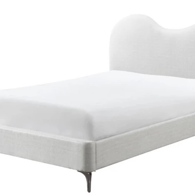 Čalúnená manželská posteľ 160x200 LUCIAMA - svetlá béžová