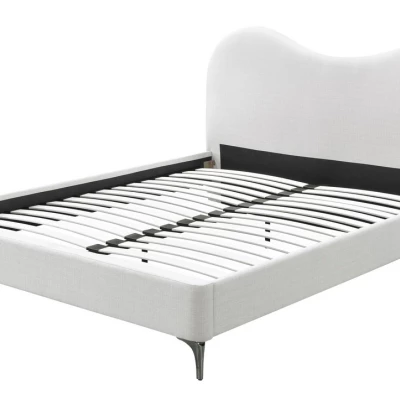 Čalúnená manželská posteľ 160x200 LUCIAMA - svetlá béžová