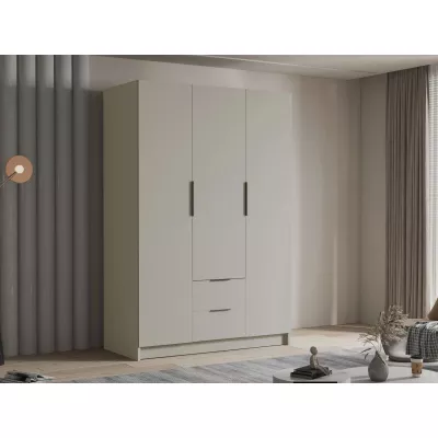 Vysoká šatníková skriňa 150 cm MARILA - kašmír / čierna