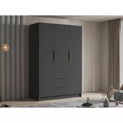 Vysoká šatníková skriňa 150 cm MARILA - čierna
