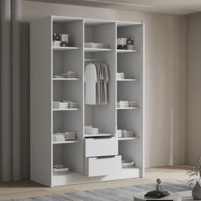Vysoká šatníková skriňa 150 cm MARILA - dub cremona / čierna