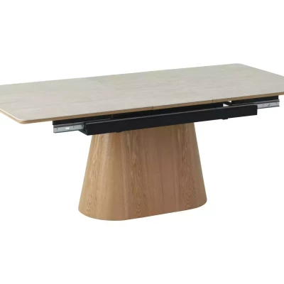 Rozkladací jedálenský stôl 160(200)x90 VALMIR - béžový / dub