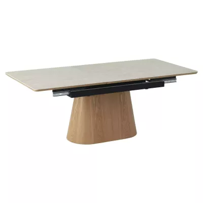 Rozkladací jedálenský stôl 160(200)x90 VALMIR - béžový / dub