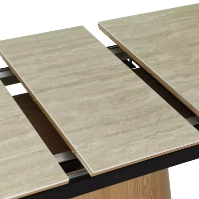 Rozkladací jedálenský stôl 160(200)x90 VALMIR - béžový / dub