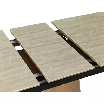 Rozkladací jedálenský stôl 160(200)x90 VALMIR - béžový / dub