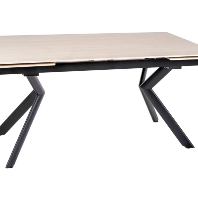 Rozkladací jedálenský stôl 160(240)x90 RODMAN - béžový / čierny