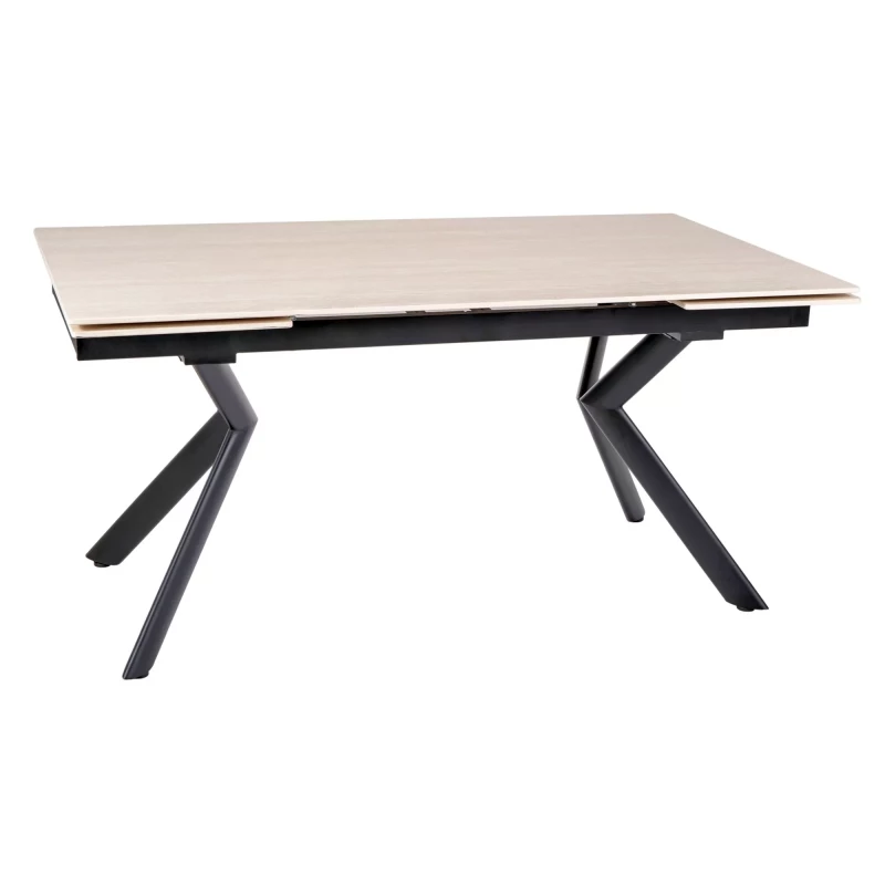 Rozkladací jedálenský stôl 160(240)x90 RODMAN - béžový / čierny