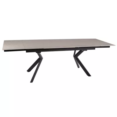 Rozkladací jedálenský stôl 160(240)x90 RODMAN - béžový / čierny
