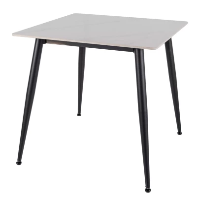 Jedálenský stôl 80x80 JUSEF - biely / čierny