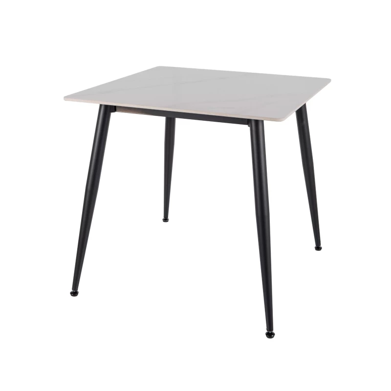 Jedálenský stôl 80x80 JUSEF - biely / čierny