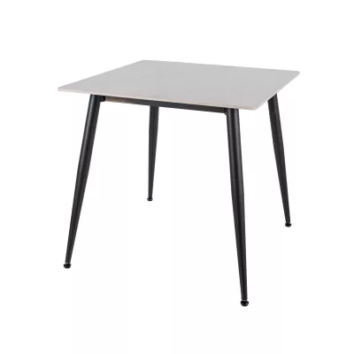 Jedálenský stôl 80x80 JUSEF - biely / čierny