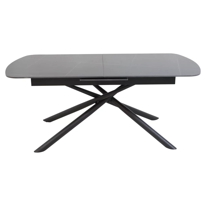Rozkladací jedálenský stôl 160(200)x90 NAZMUL - čierny