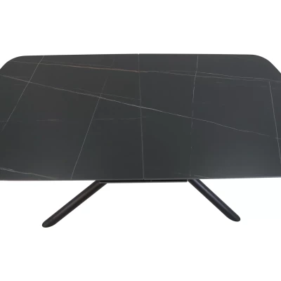 Rozkladací jedálenský stôl 160(200)x90 NAZMUL - čierny