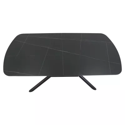 Rozkladací jedálenský stôl 160(200)x90 NAZMUL - čierny