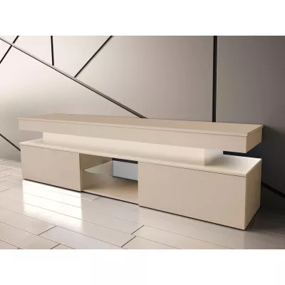 TV stolík HYDA - pieskový béžový + LED osvetlenie ZDARMA