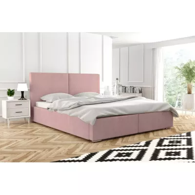 Moderná čalúnená posteľ 200x200 SANDRINA - ružová