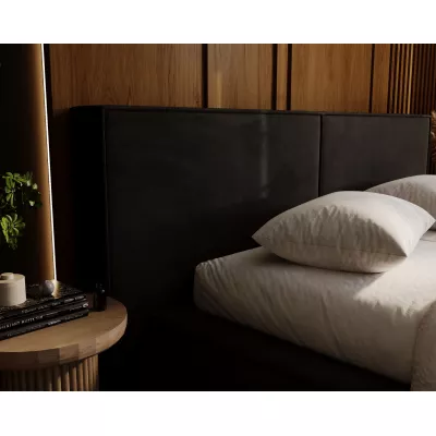 Manželská čalúnená posteľ 140x200 TELMA 2 - čierna