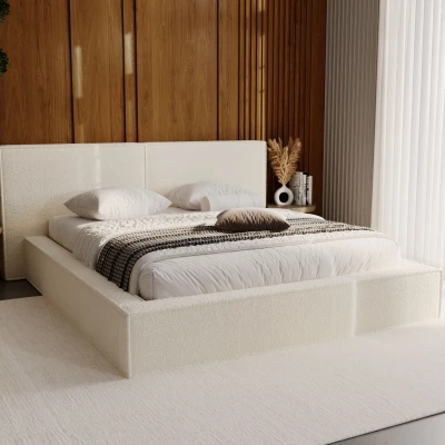 Manželská čalúnená posteľ 160x200 TELMA 2 - vanilková