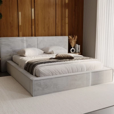 Manželská čalúnená posteľ 200x200 TELMA - šedá