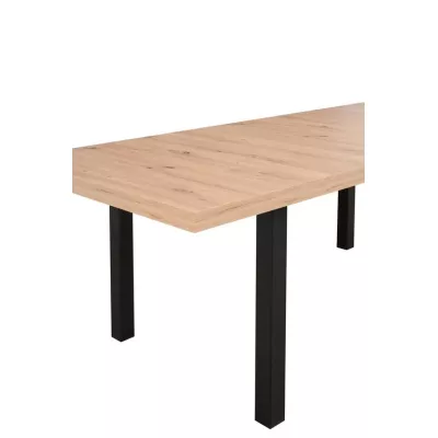 Jedálenský stôl 92x160/240 (2x40) PENELOPE 6 - dub artisan / čierny